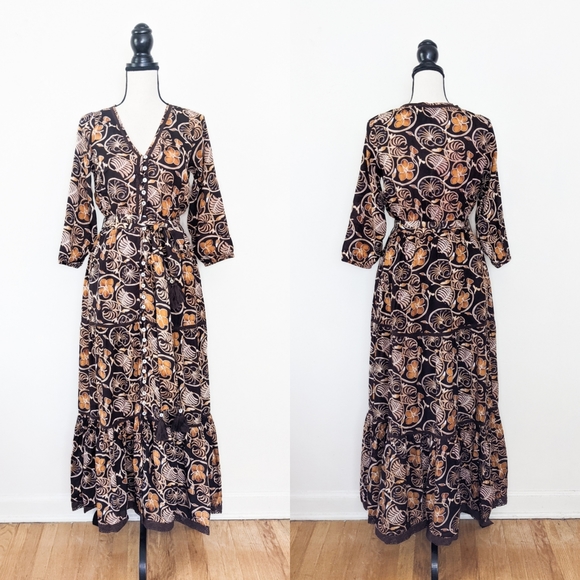NWT Kopal Handmade Razy Floral Maxi Dress - Picture 1 of 5